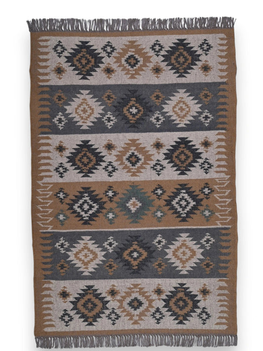 alfombras kilim pasillo 120x80 multicolor hecha a mano en fibras naturales