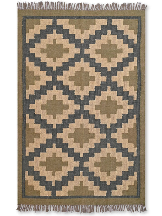 alfombras kililm pasillo 120x180 multicolor necha a mano en fibras naturales