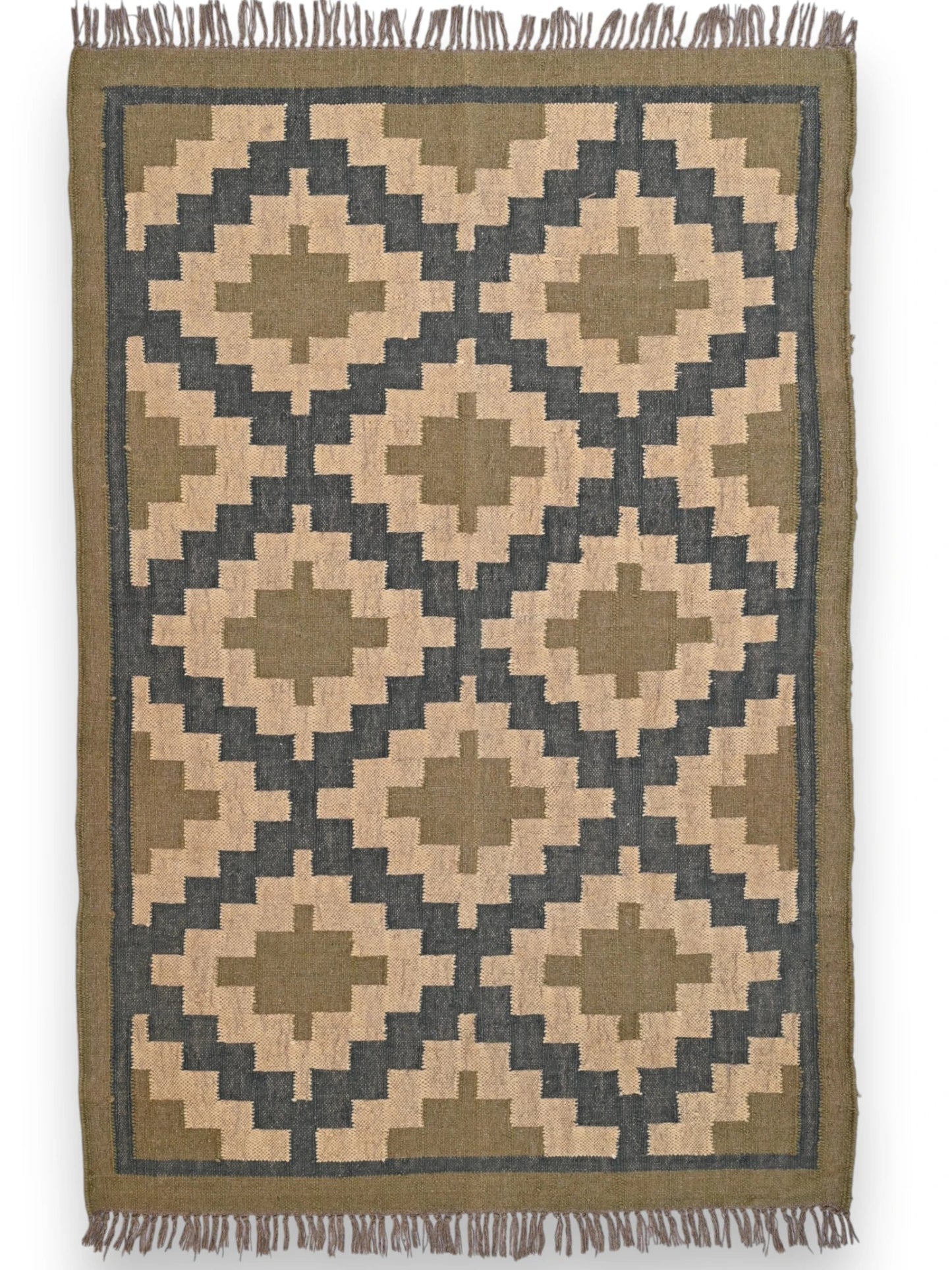 alfombras kililm pasillo 120x180 multicolor necha a mano en fibras naturales