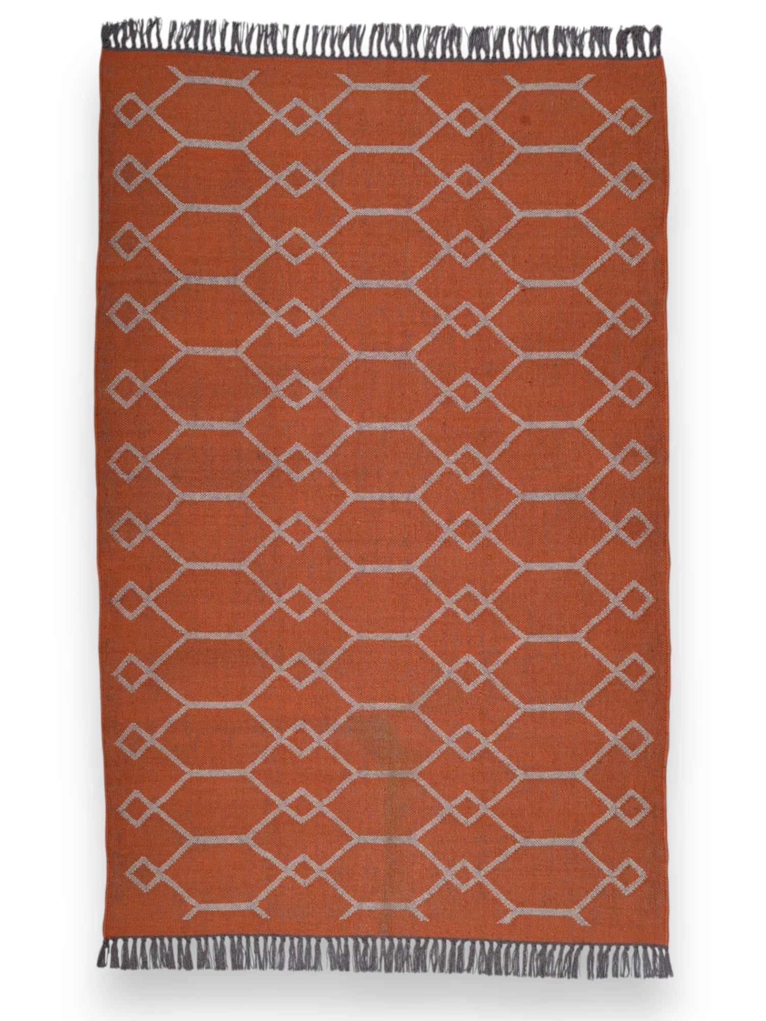 alfombras kilim pasillo 120x80 rojo hecha a mano en fibras naturales