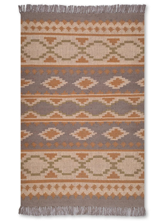 alfombras kililm pasillo 120x180 multicolor necha a mano en fibras naturales
