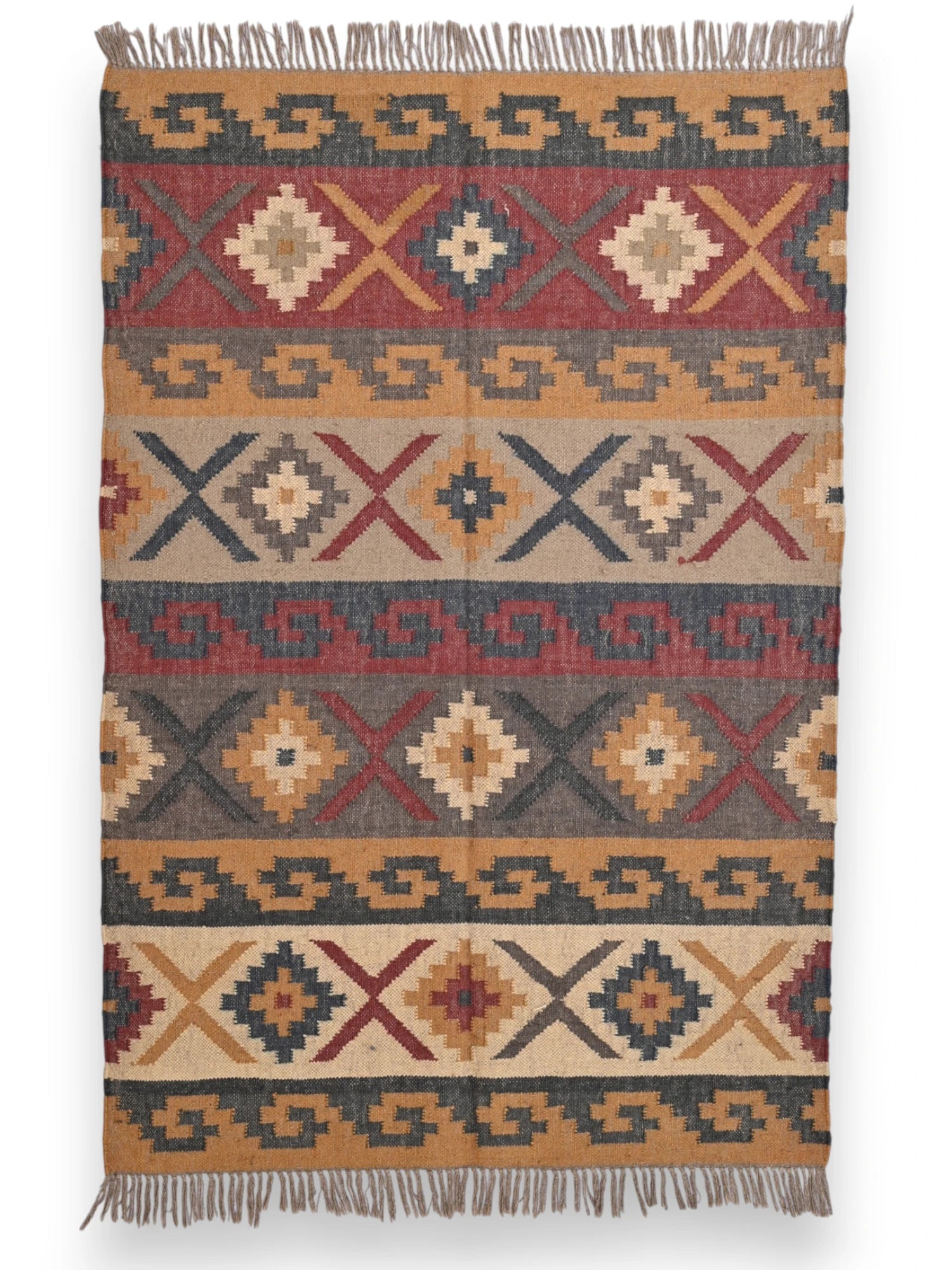 alfombras kilim pasillo 120x80 multicolor hecha a mano en fibras naturales