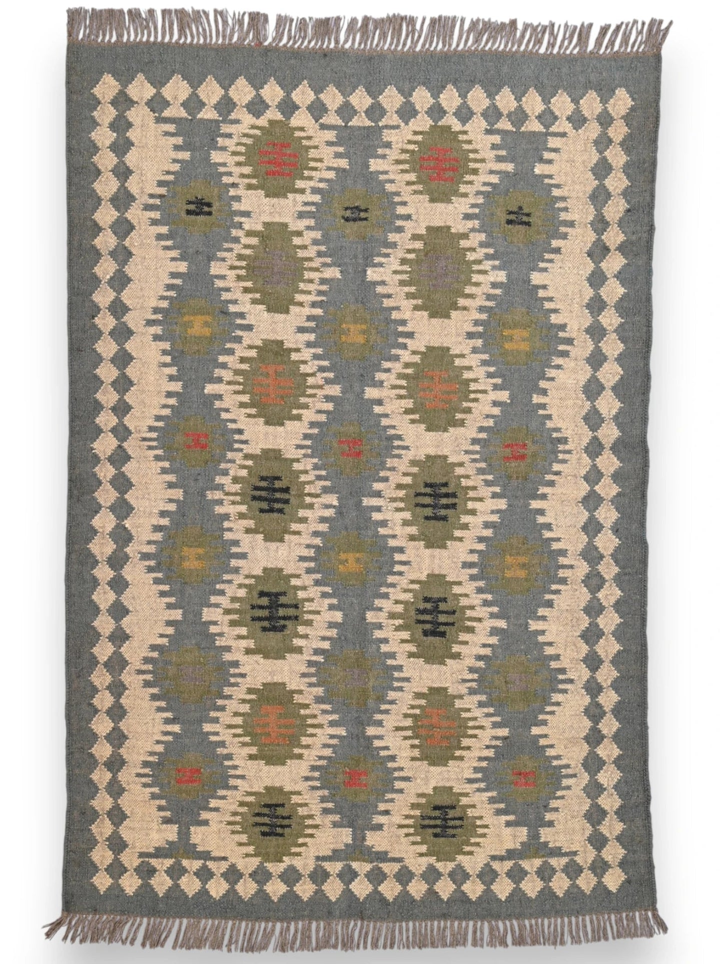 alfombras kililm pasillo 120x180 multicolor necha a mano en fibras naturales