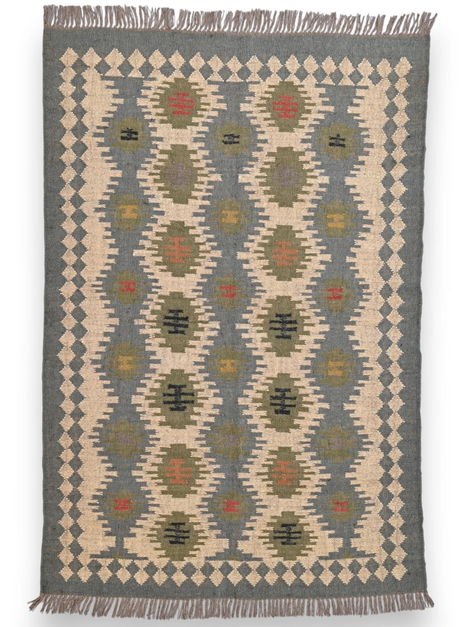 alfombras kililm pasillo 120x180 multicolor necha a mano en fibras naturales