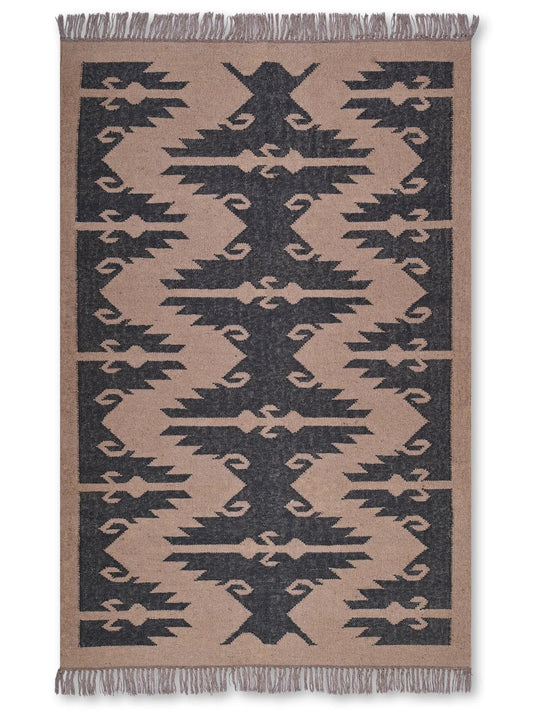 alfombras kililm pasillo 120x180 multicolor necha a mano en fibras naturales
