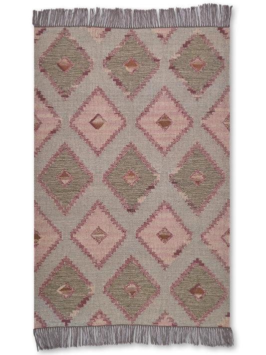 alfombras kililm pasillo 120x180 multicolor necha a mano en fibras naturales
