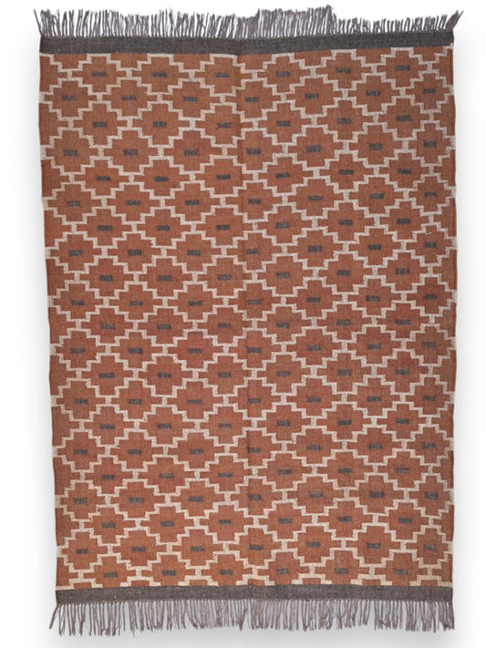 alfombras kililm pasillo 150x240 multicolor necha a mano en fibras naturales