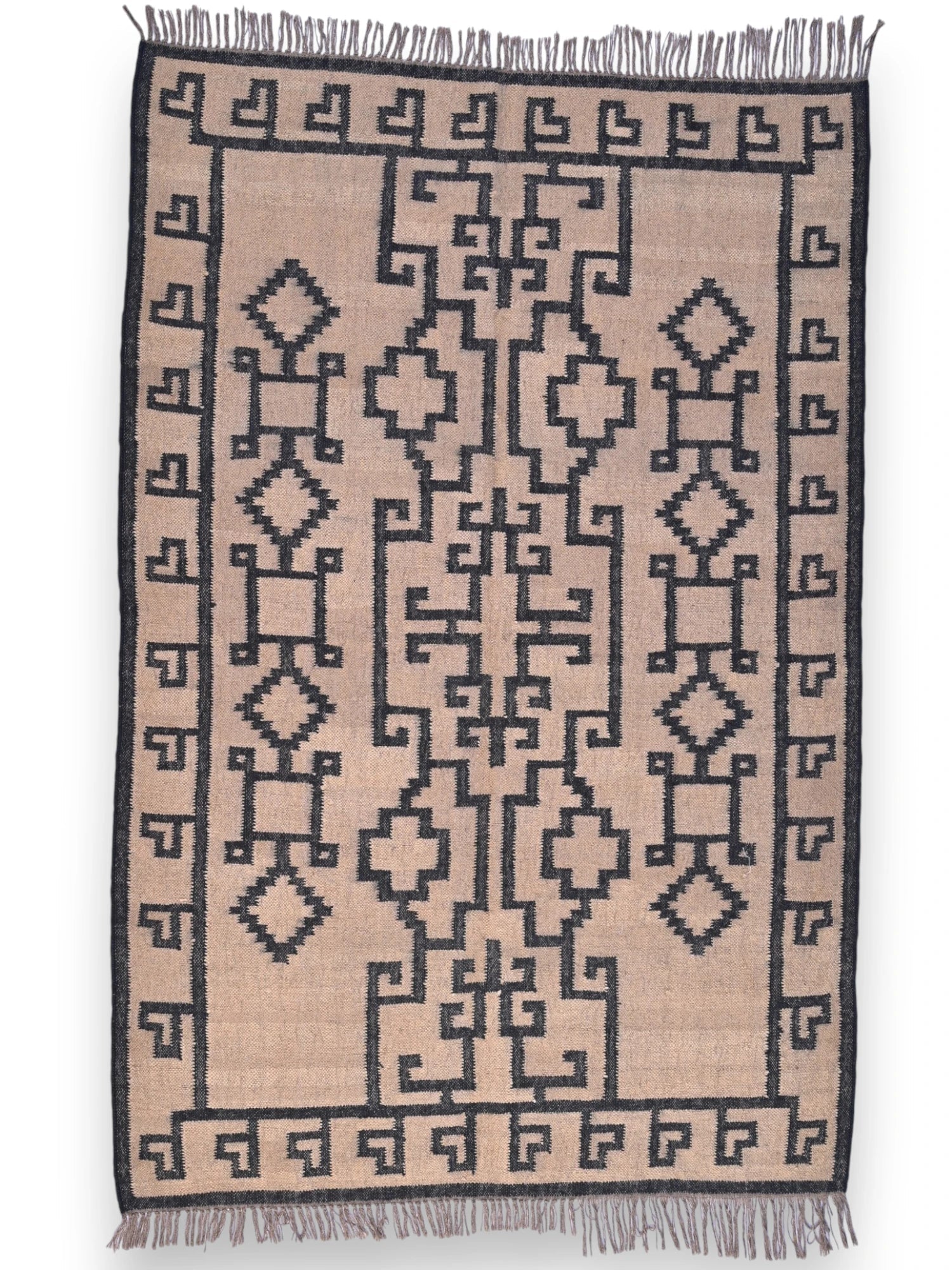 alfombras kililm pasillo 150x240 multicolor necha a mano en fibras naturales