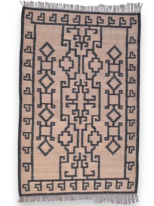 alfombras kililm pasillo 150x240 multicolor necha a mano en fibras naturales