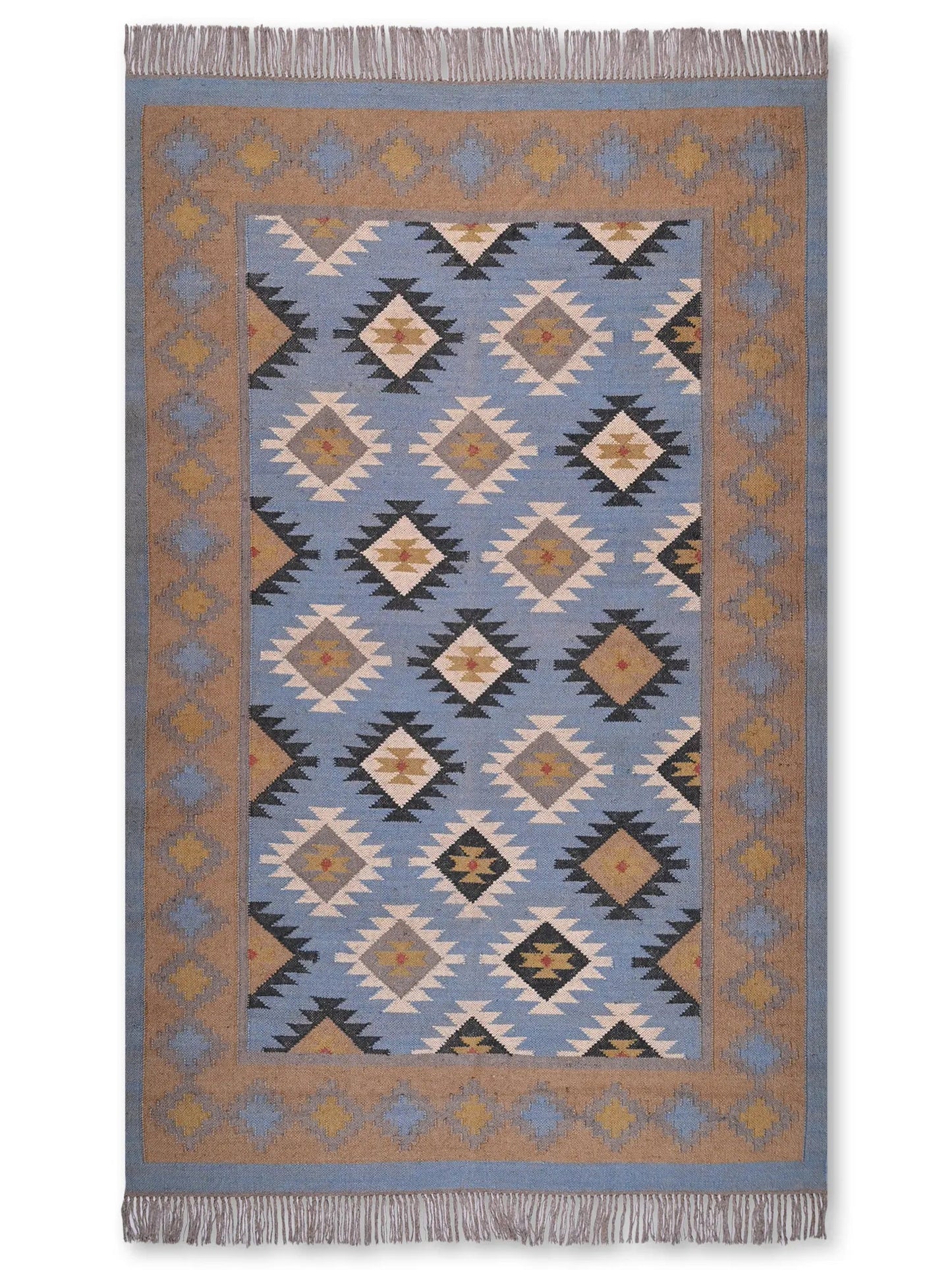 alfombras kililm pasillo 15x240 multicolor necha a mano en fibras naturales
