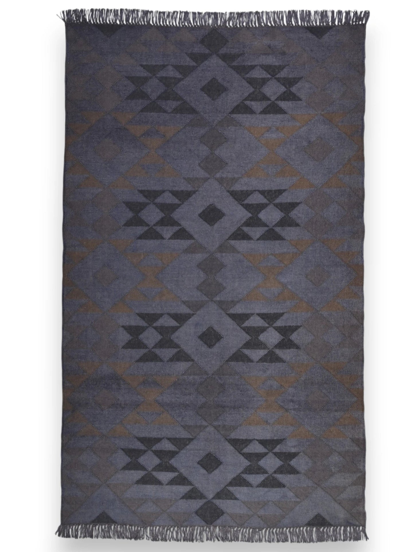 alfombras kililm pasillo 150x240  negro necha a mano en fibras naturales
