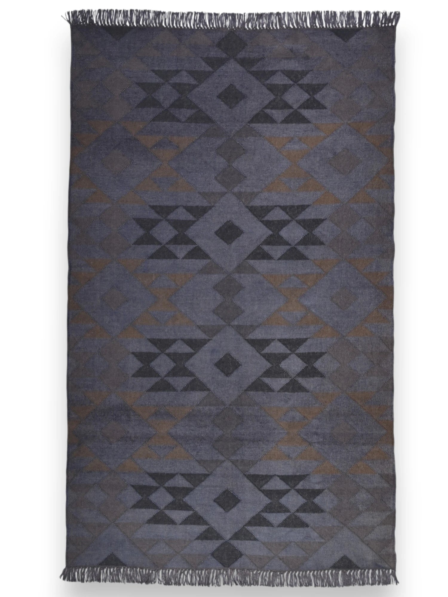 alfombras kililm pasillo 150x240  negro necha a mano en fibras naturales
