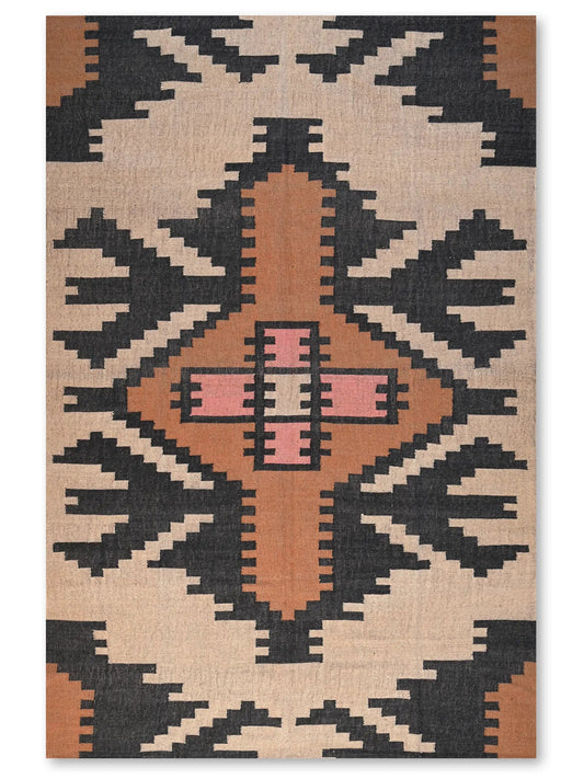 alfombras kililm pasillo 180x270 multicolor necha a mano en fibras naturales
