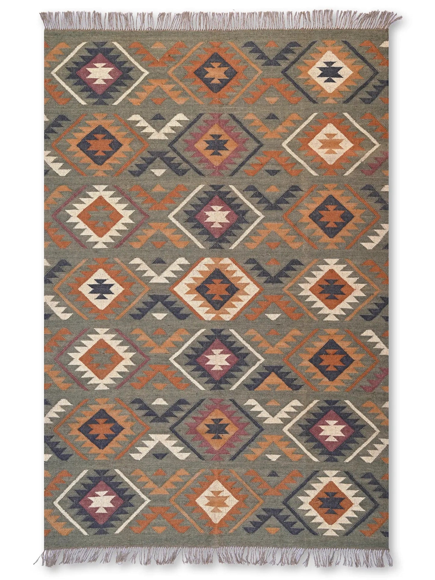 alfombras kililm pasillo 180x270 multicolor necha a mano en fibras naturales
