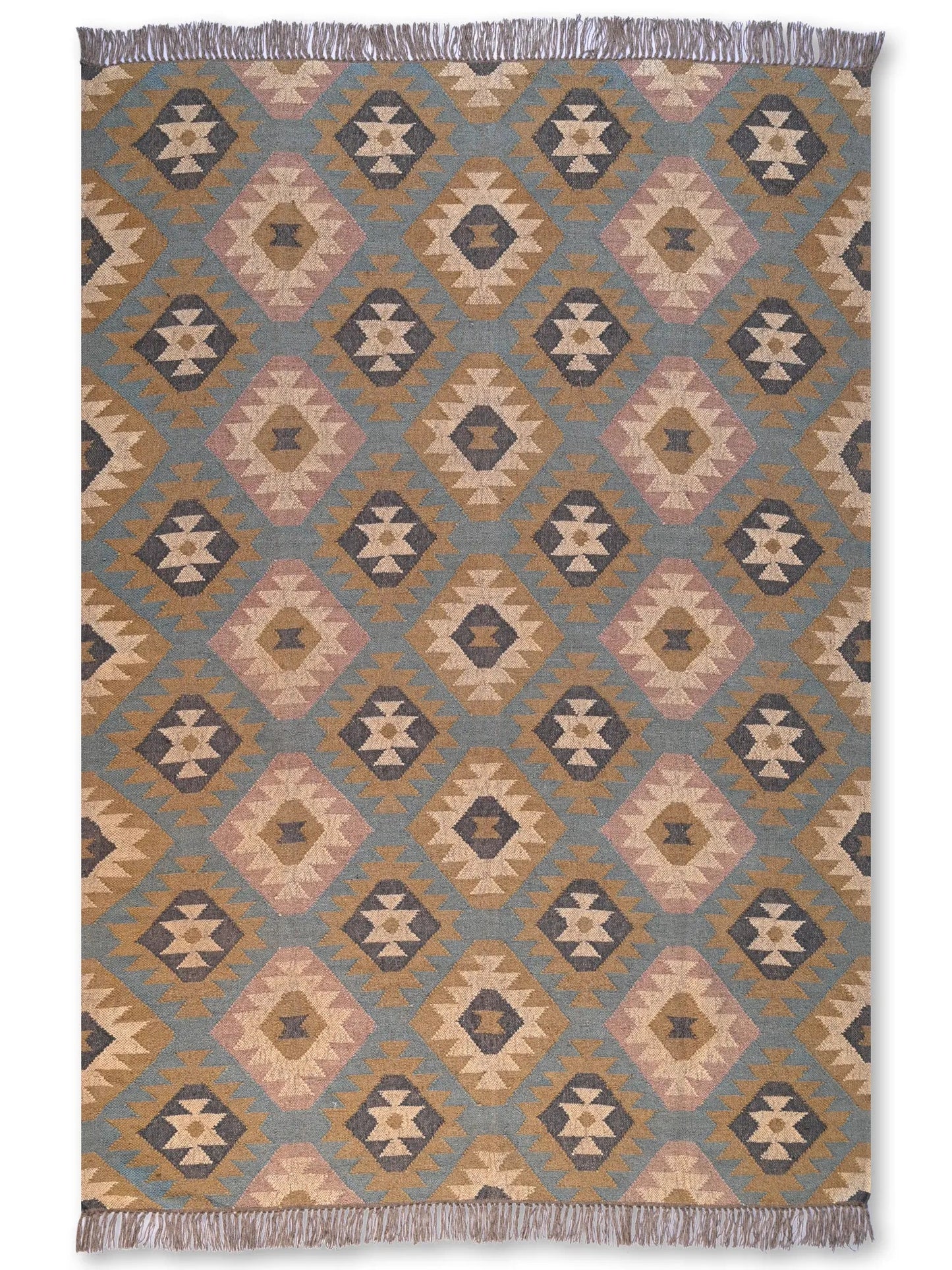 alfombras kililm pasillo 180x270 multicolor necha a mano en fibras naturales