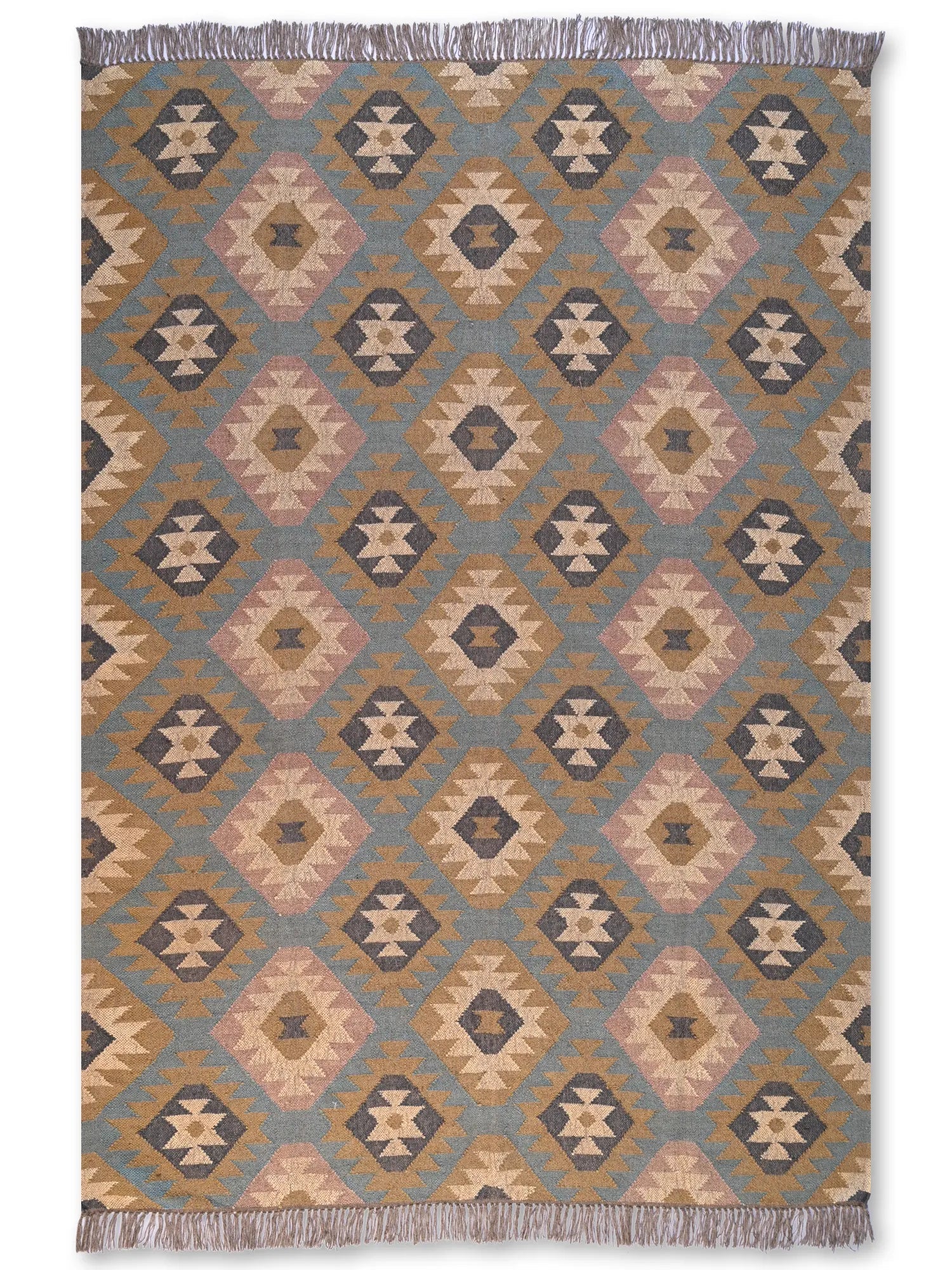 alfombras kililm pasillo 180x270 multicolor necha a mano en fibras naturales