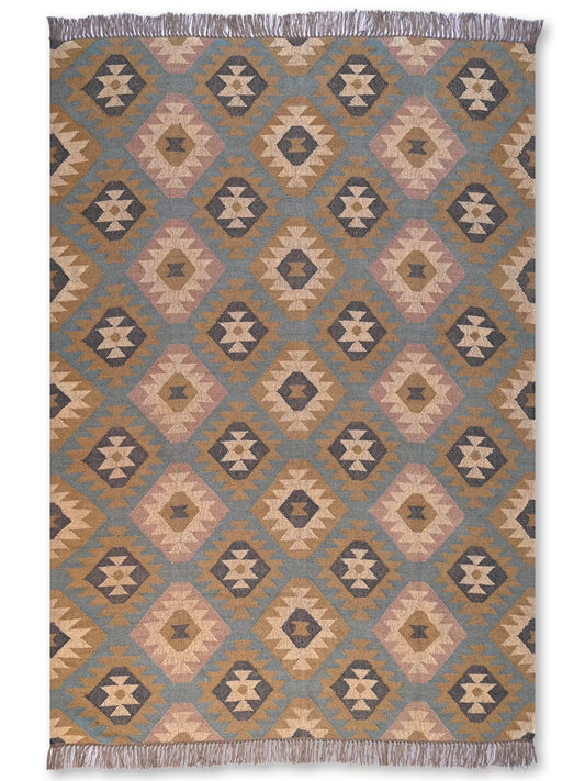 alfombras kililm pasillo 180x270 multicolor necha a mano en fibras naturales