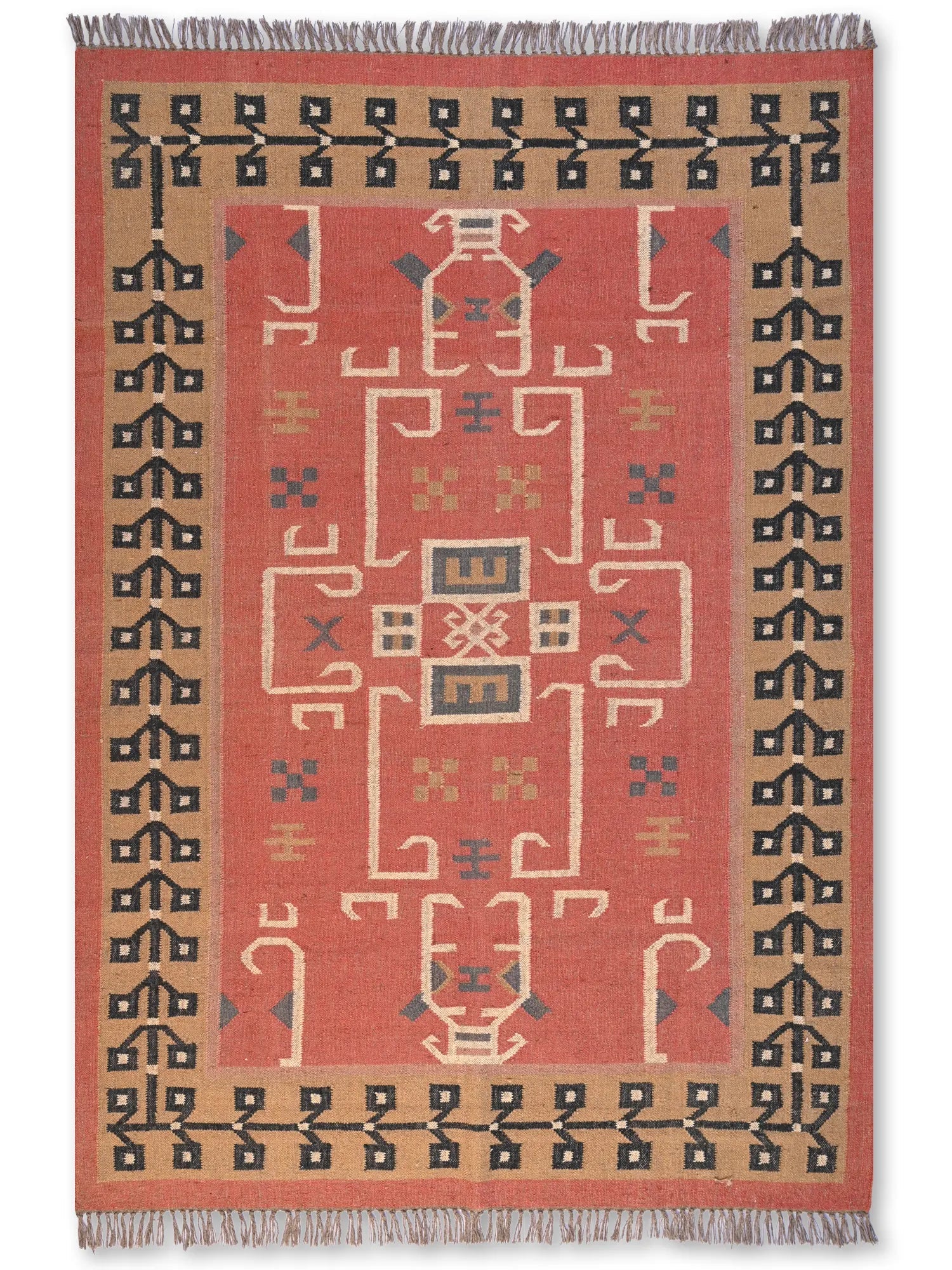 alfombras kililm pasillo 180x270 multicolor necha a mano en fibras naturales
