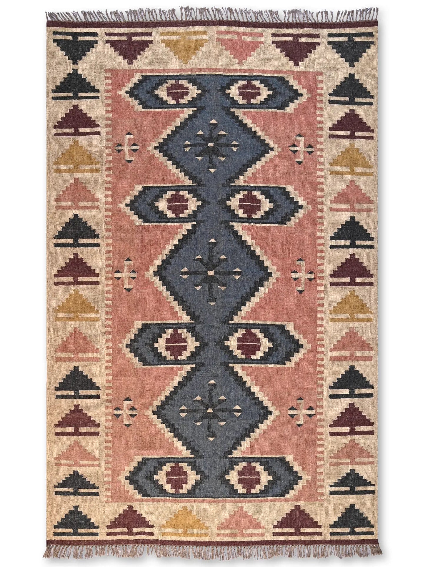 alfombras kililm pasillo 180x270 multicolor necha a mano en fibras naturales