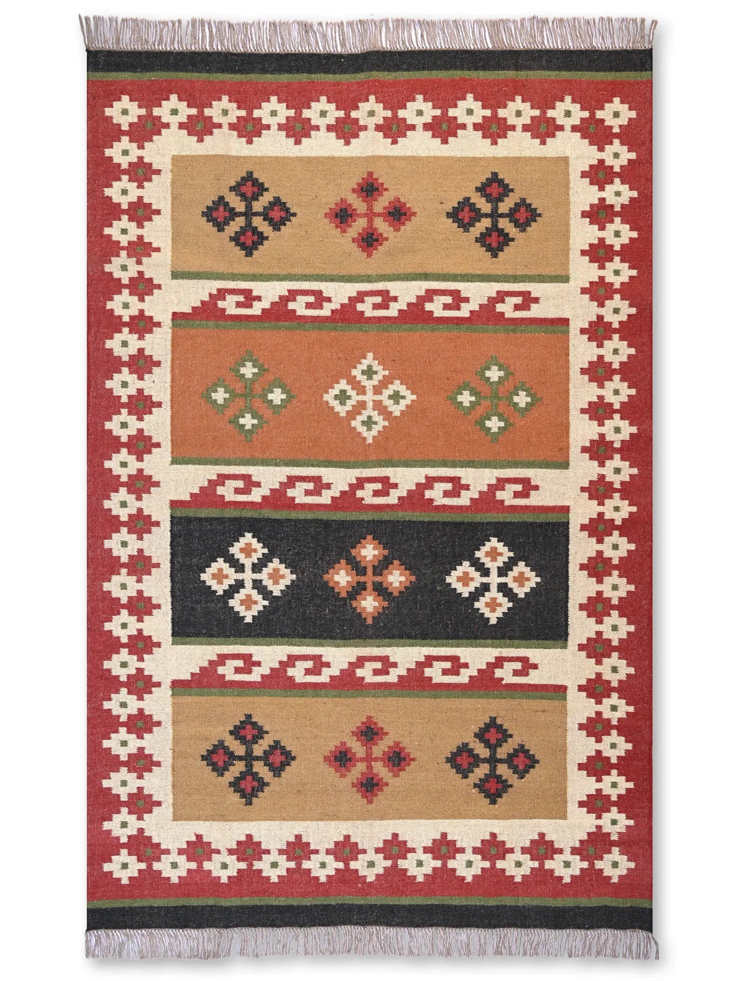 alfombras kililm pasillo 180x270 multicolor necha a mano en fibras naturales
