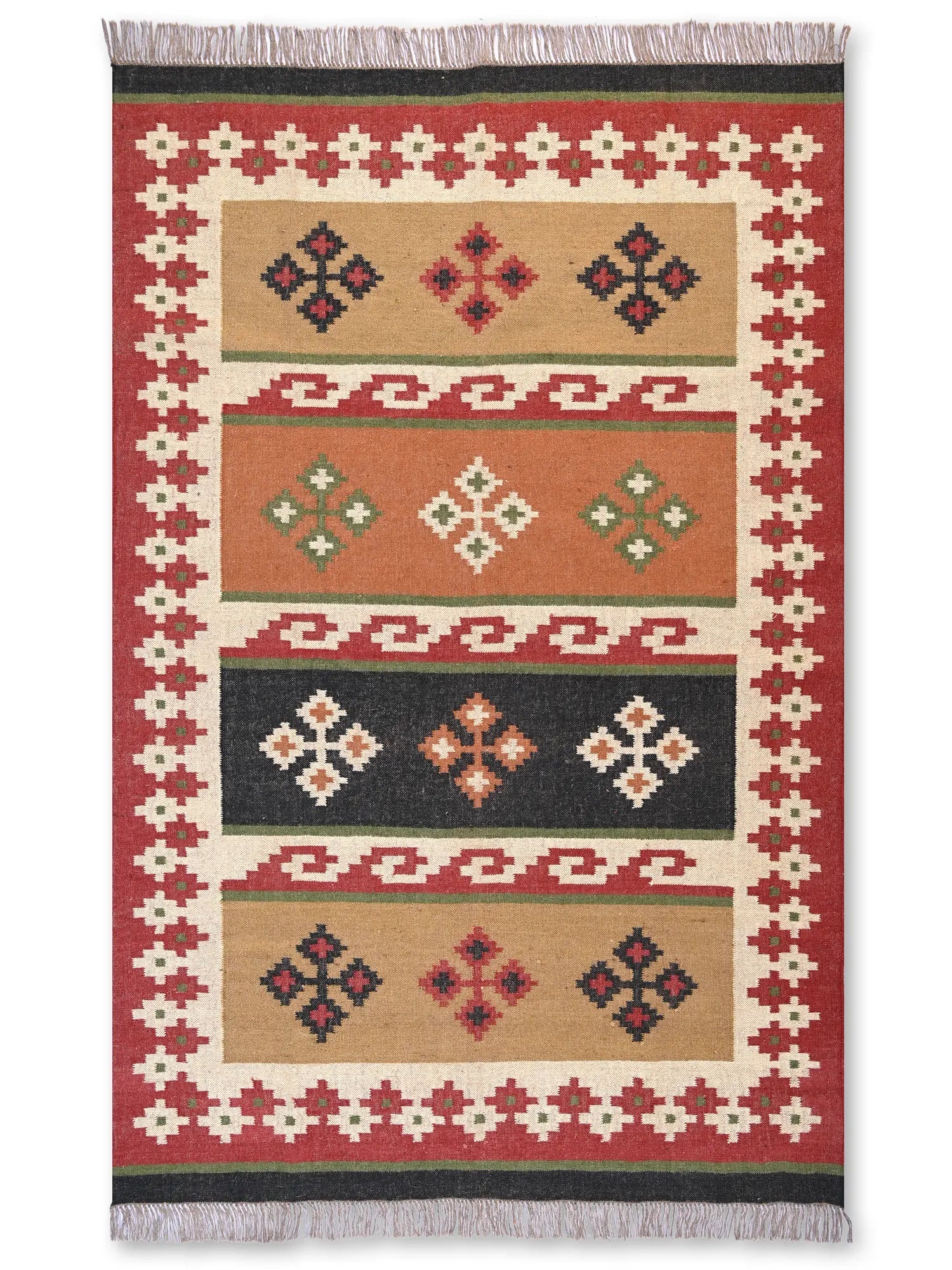 alfombras kililm pasillo 180x270 multicolor necha a mano en fibras naturales
