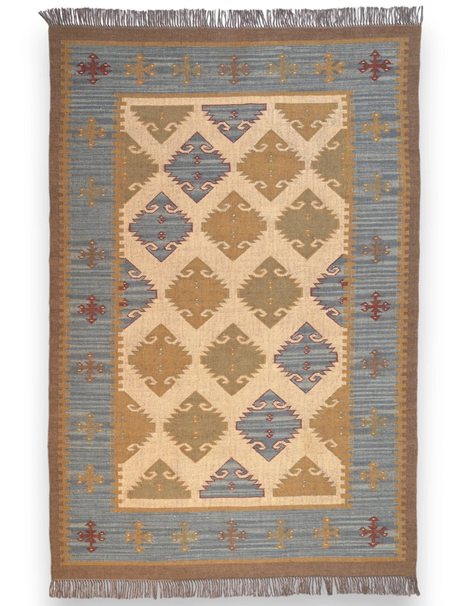 alfombras kililm pasillo 180x270 multicolor necha a mano en fibras naturales