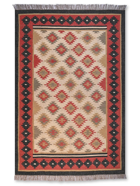 alfombras kililm pasillo 180x270 multicolor necha a mano en fibras naturales
