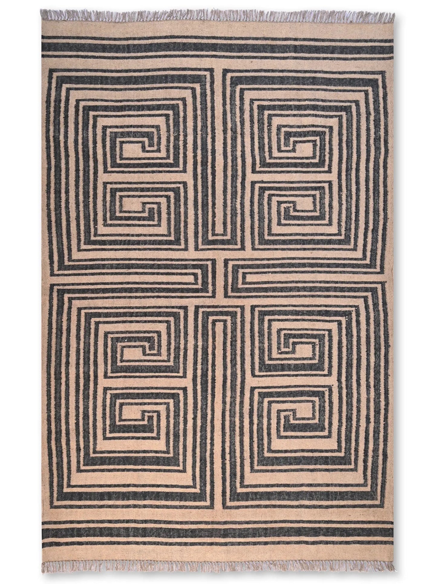 alfombras kililm pasillo 180x270 multicolor necha a mano en fibras naturales