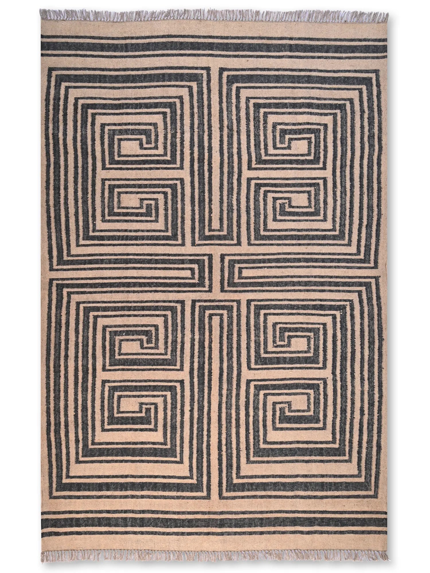 alfombras kililm pasillo 180x270 multicolor necha a mano en fibras naturales