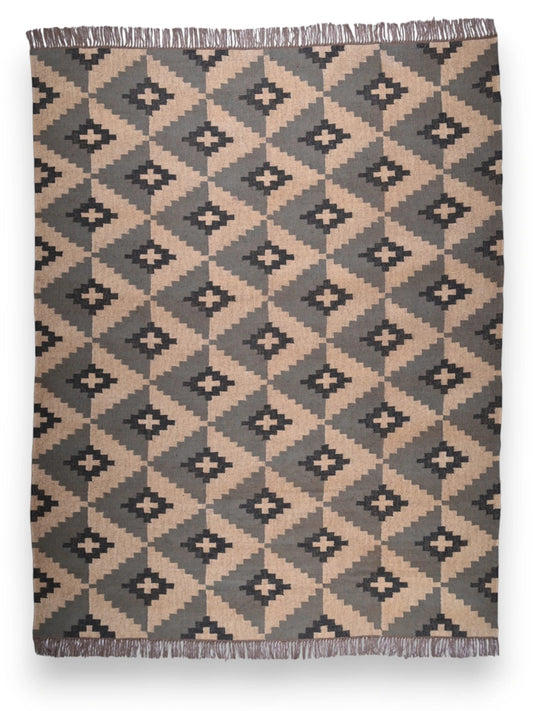 alfombras kililm pasillo 240x300 multicolor necha a mano en fibras naturales

