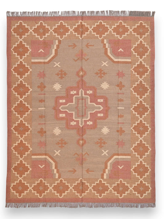 alfombras kililm pasillo  240x300  multicolor necha a mano en fibras naturales