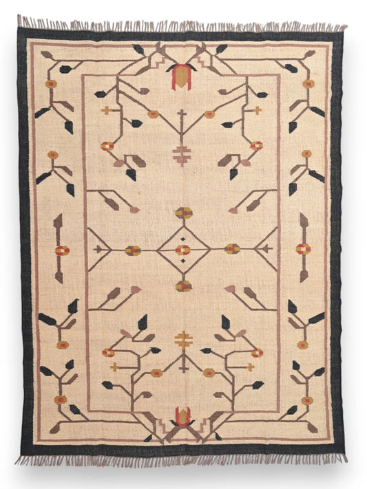 alfombras kililm pasillo  240x300  multicolor necha a mano en fibras naturales

