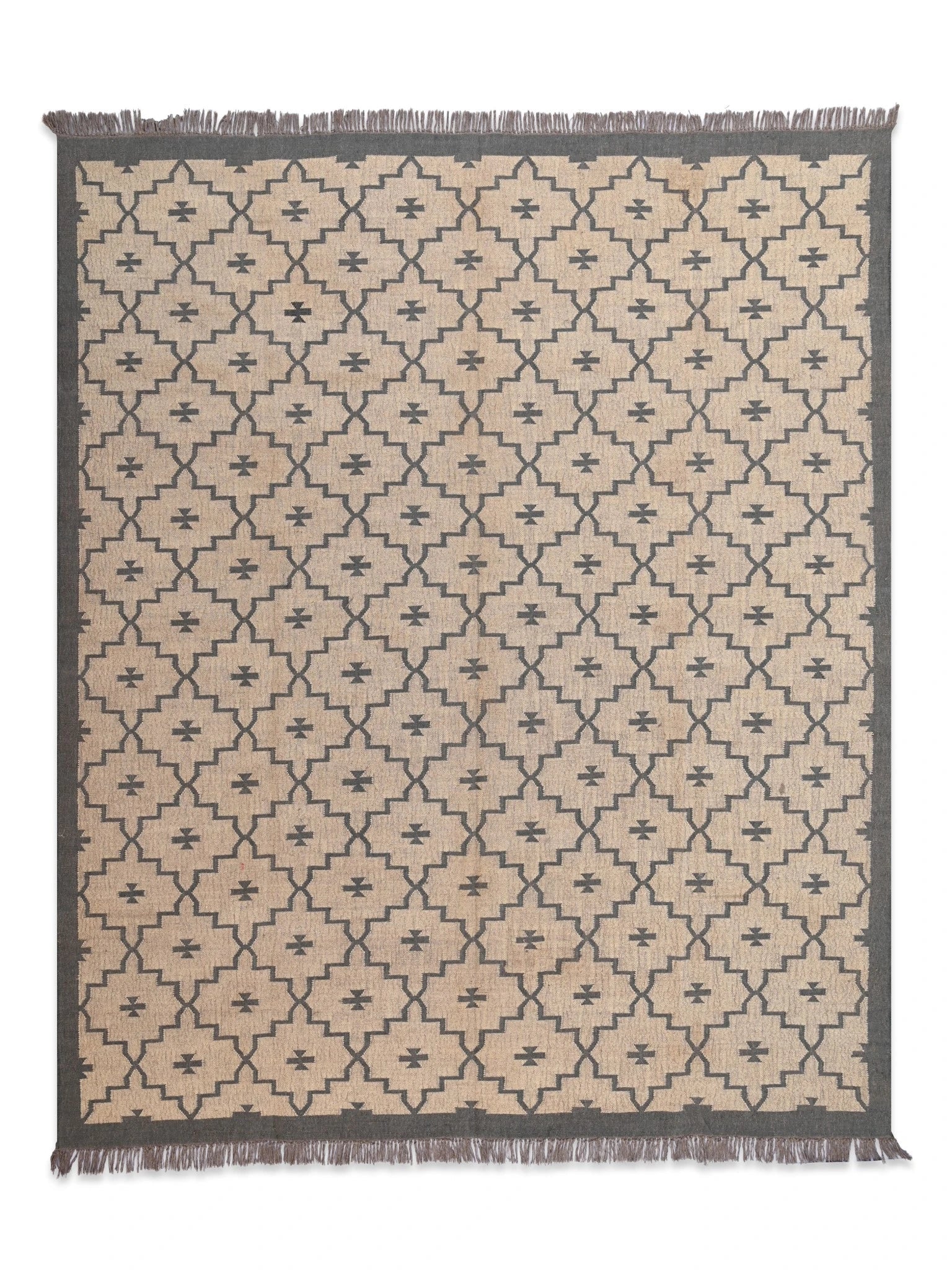 alfombras kililm pasillo 280x320 marrón necha a mano en fibras naturales

