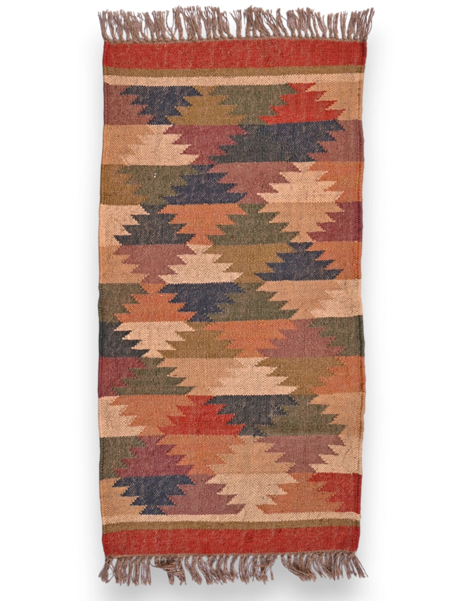 alfombras kililm pasillo 60x150 multicolor necha a mano en fibras naturales
