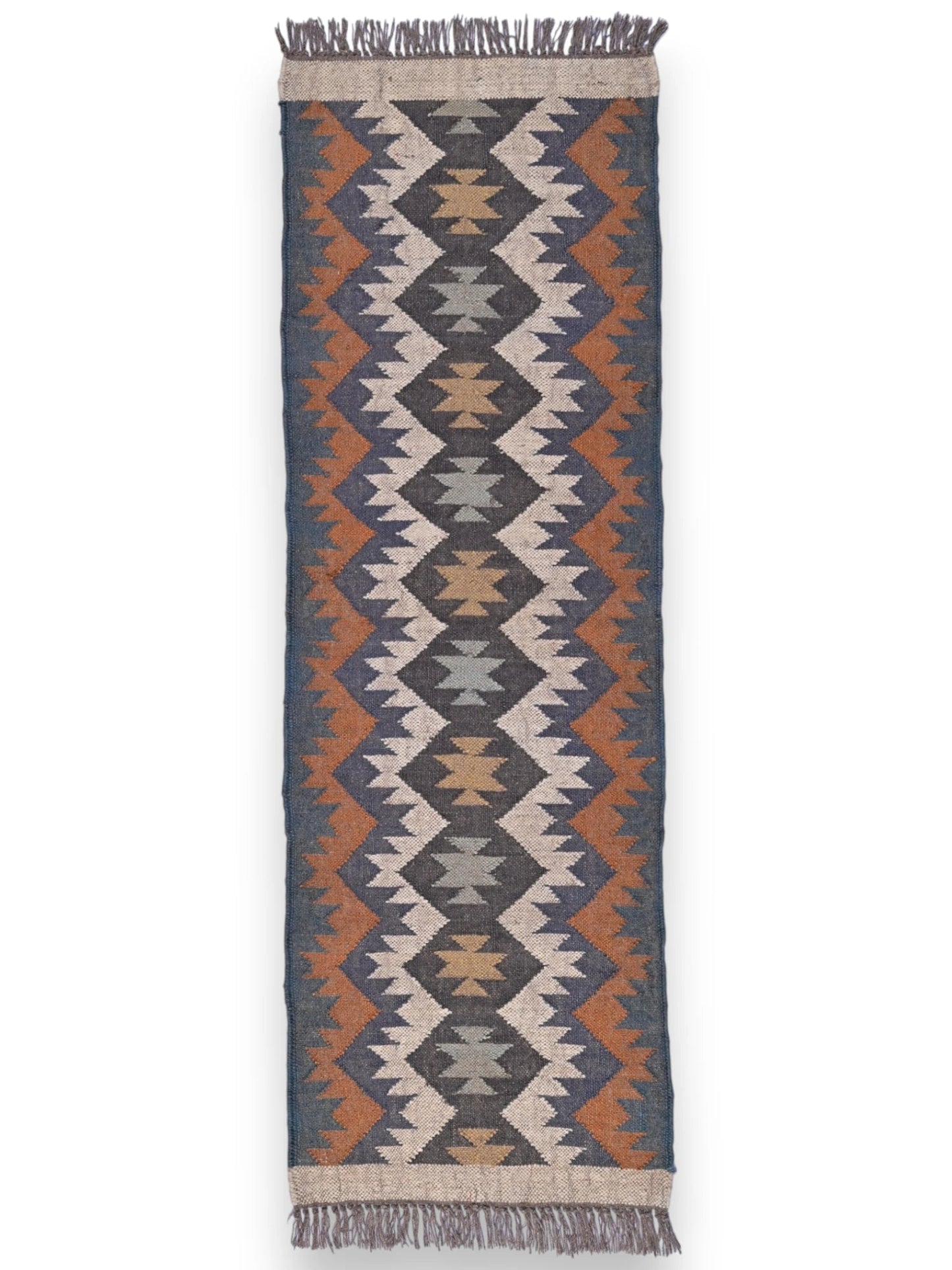 alfombras kililm pasillo  60x180 multicolor necha a mano en fibras naturales
