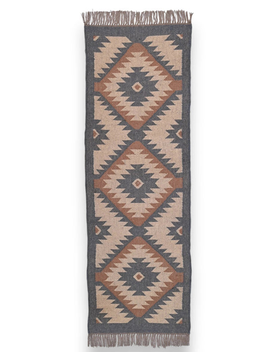 alfombras kilim pasillo 60x180 multicolor hecha a mano en fibras naturales