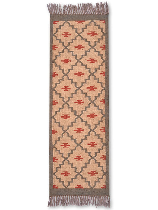 alfombras kililm pasillo 60x180 multicolor necha a mano en fibras naturales