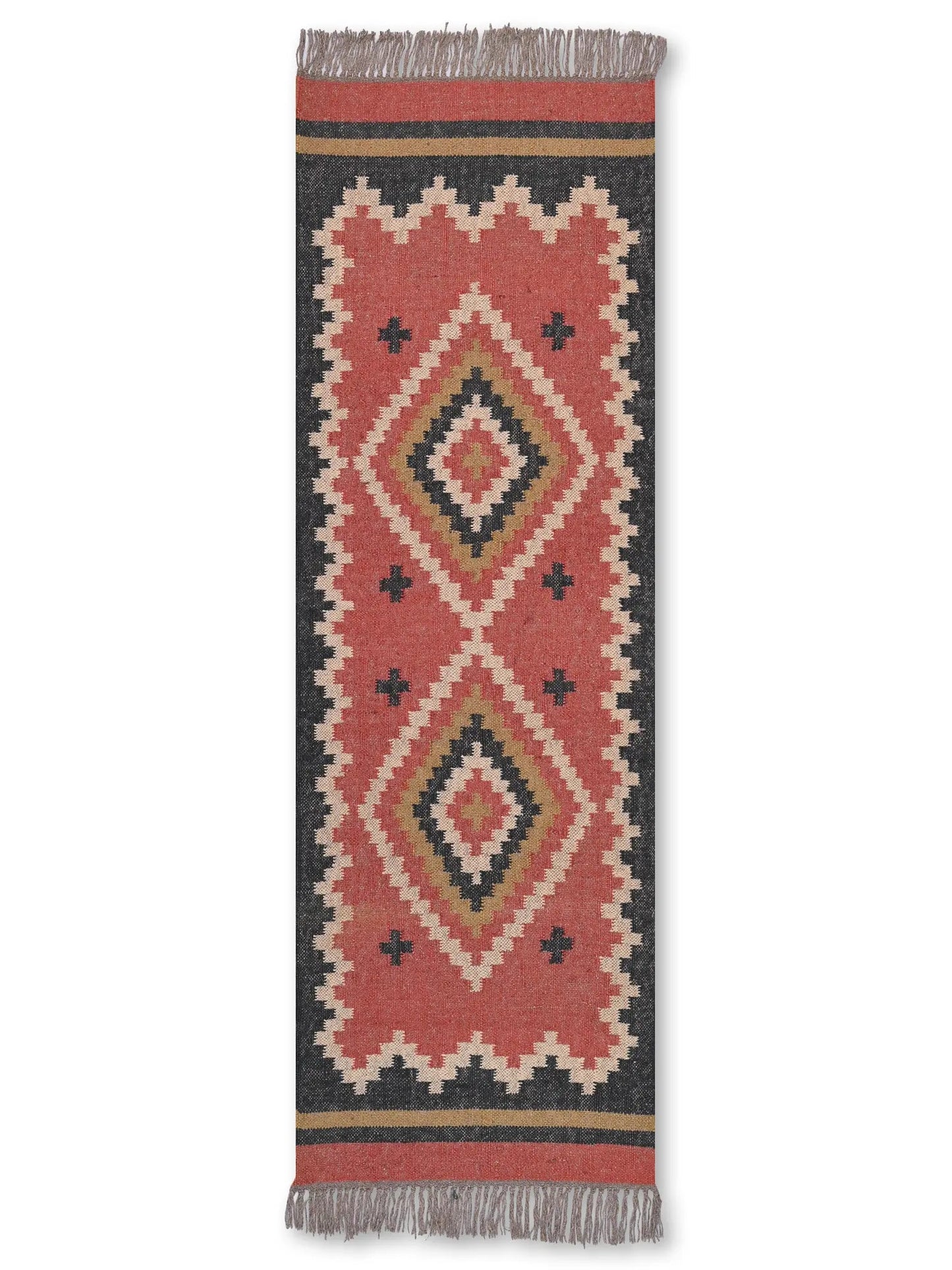 alfombras kilim pasillo 60x180 multicolor hecha a mano en fibras naturales