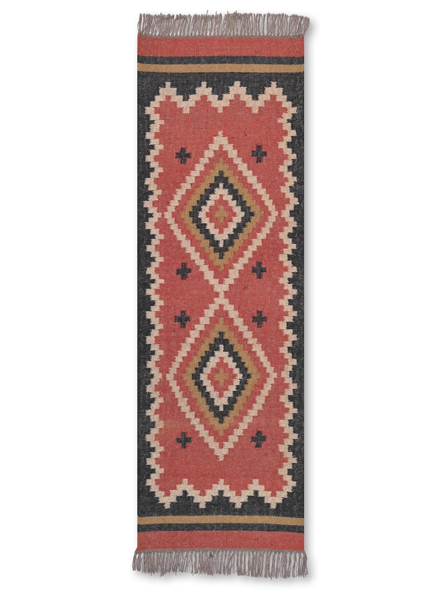 alfombras kilim pasillo 60x180 multicolor hecha a mano en fibras naturales