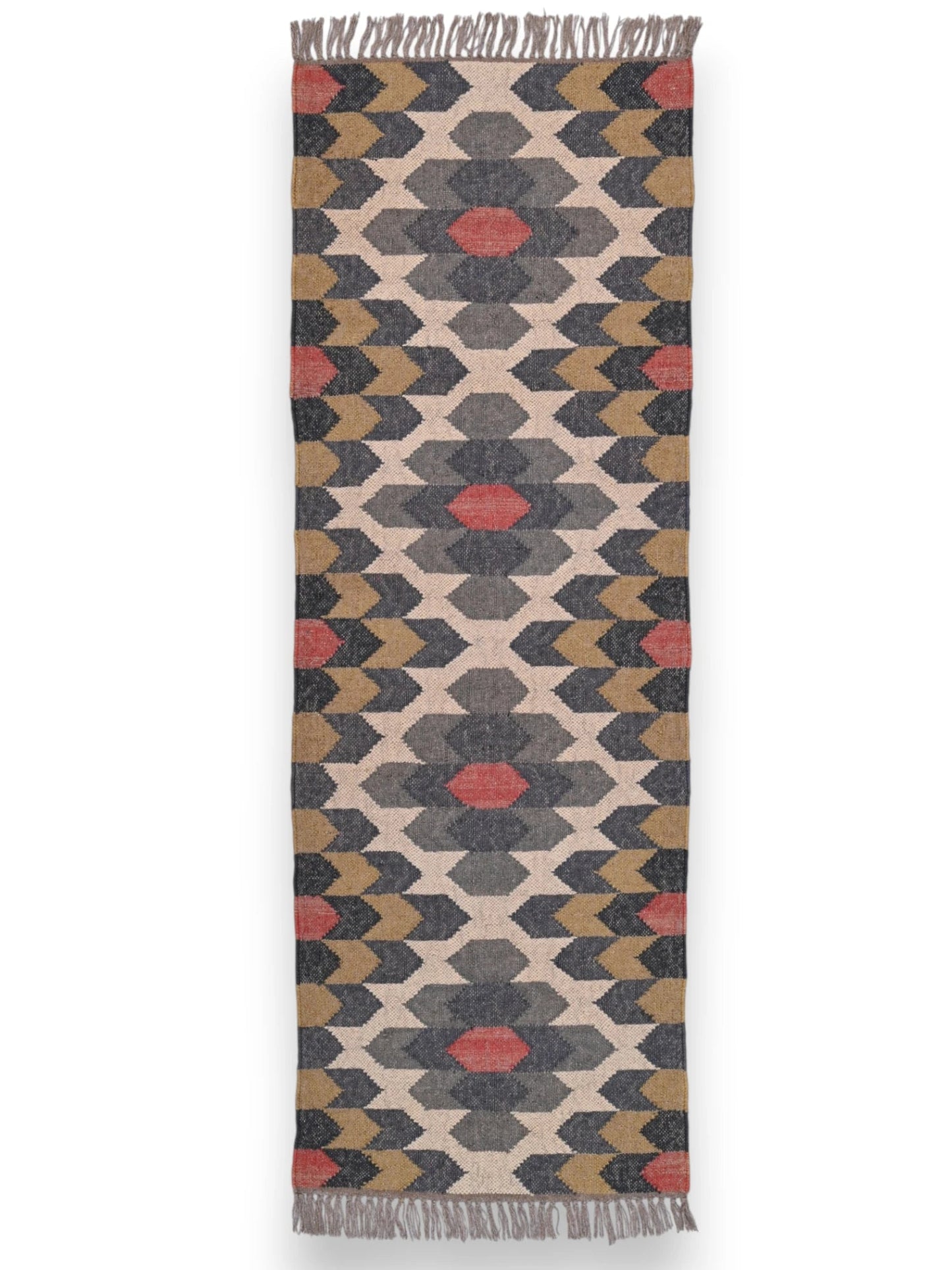 alfombras kilim pasillo 60x180 multicolor hecha a mano en fibras naturales