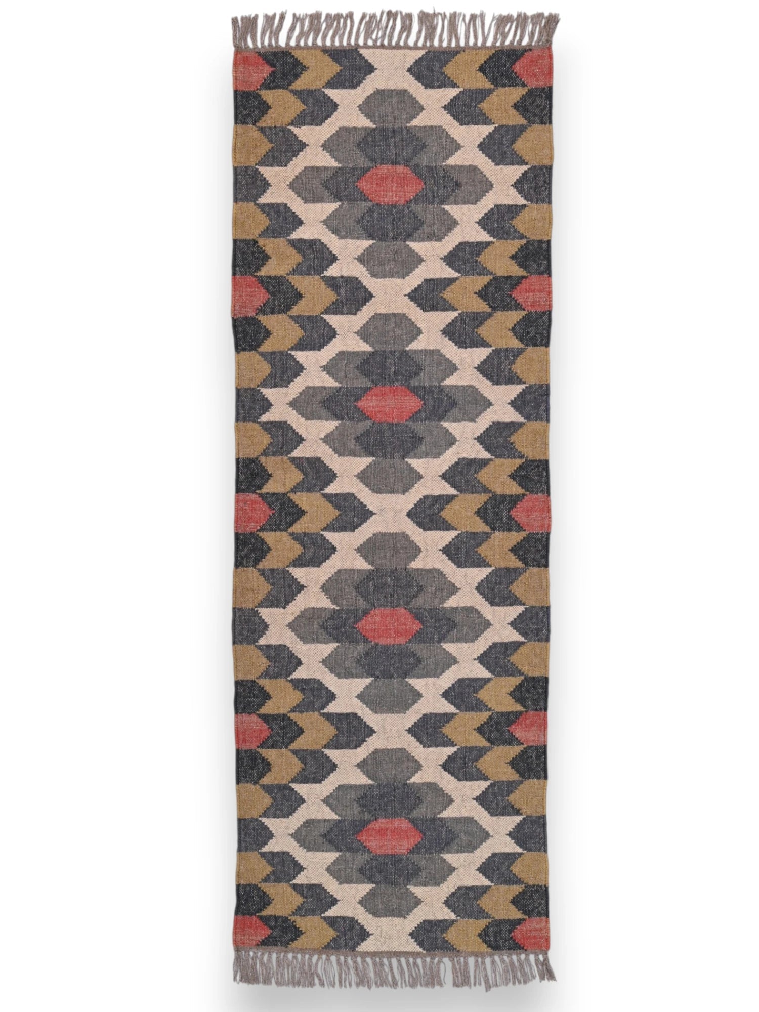 alfombras kilim pasillo 60x180 multicolor hecha a mano en fibras naturales