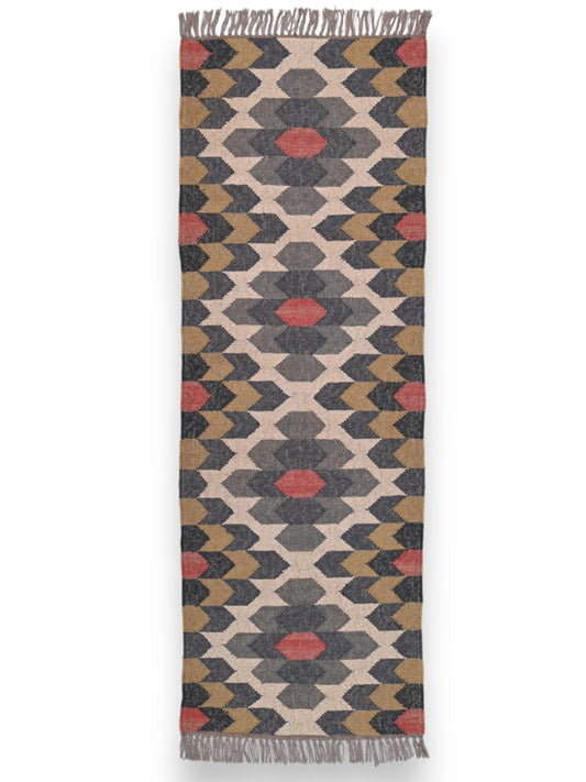 alfombras kilim pasillo 60x180 multicolor hecha a mano en fibras naturales