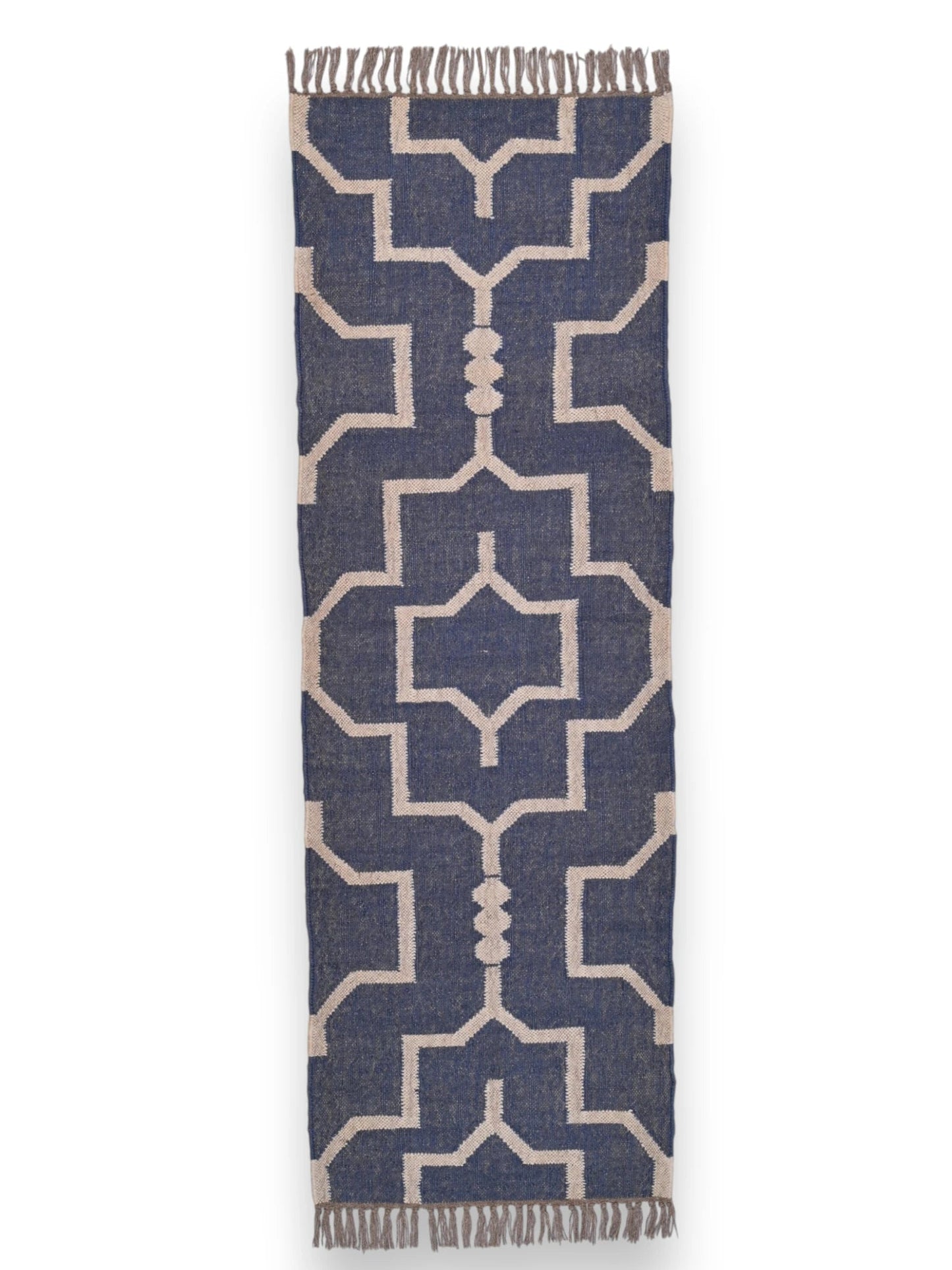 alfombras kilim pasillo 60x180 negro hecha a mano en fibras naturales