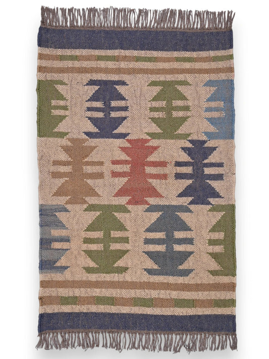 alfombras kilim pasillo 60x90 multicolor hecha a mano en fibras naturales