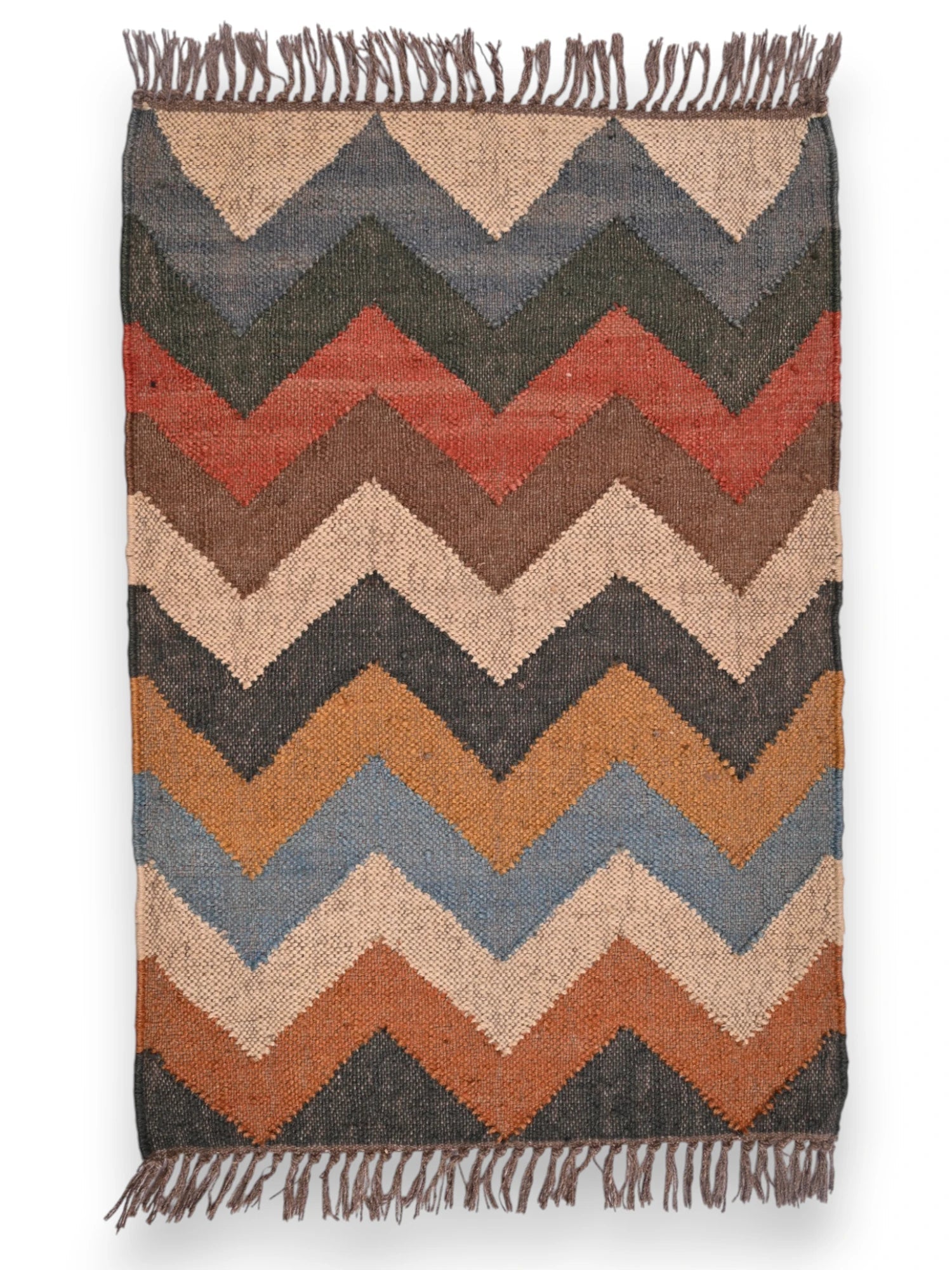 alfombras kililm pasillo 60x90 multicolor necha a mano en fibras naturales