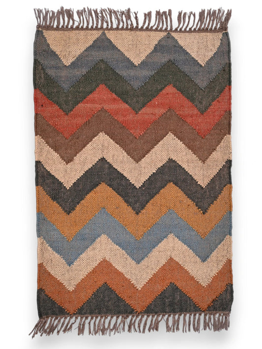 alfombras kililm pasillo 60x90 multicolor necha a mano en fibras naturales