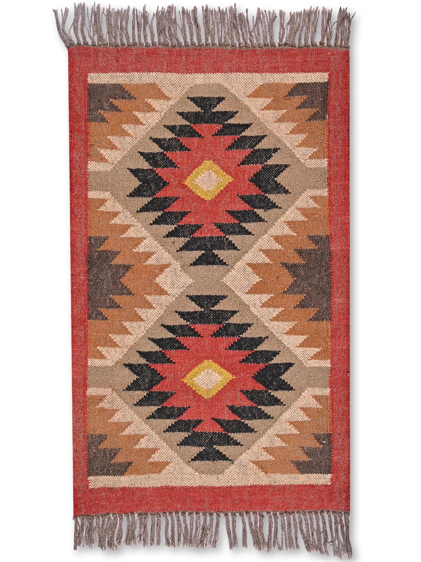 alfombras kililm pasillo 60x90 multicolor necha a mano en fibras naturales