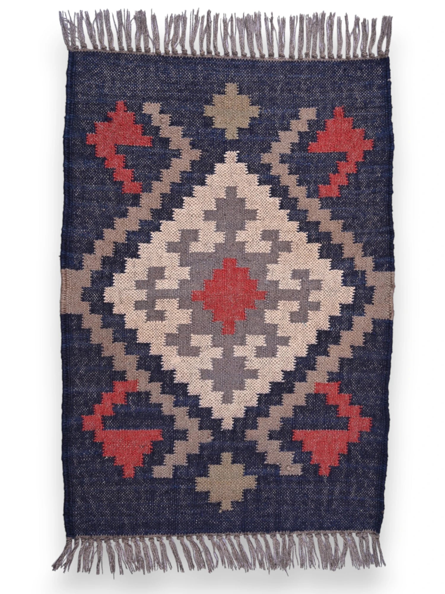 alfombras kililm pasillo 60x90  multicolor necha a mano en fibras naturales

