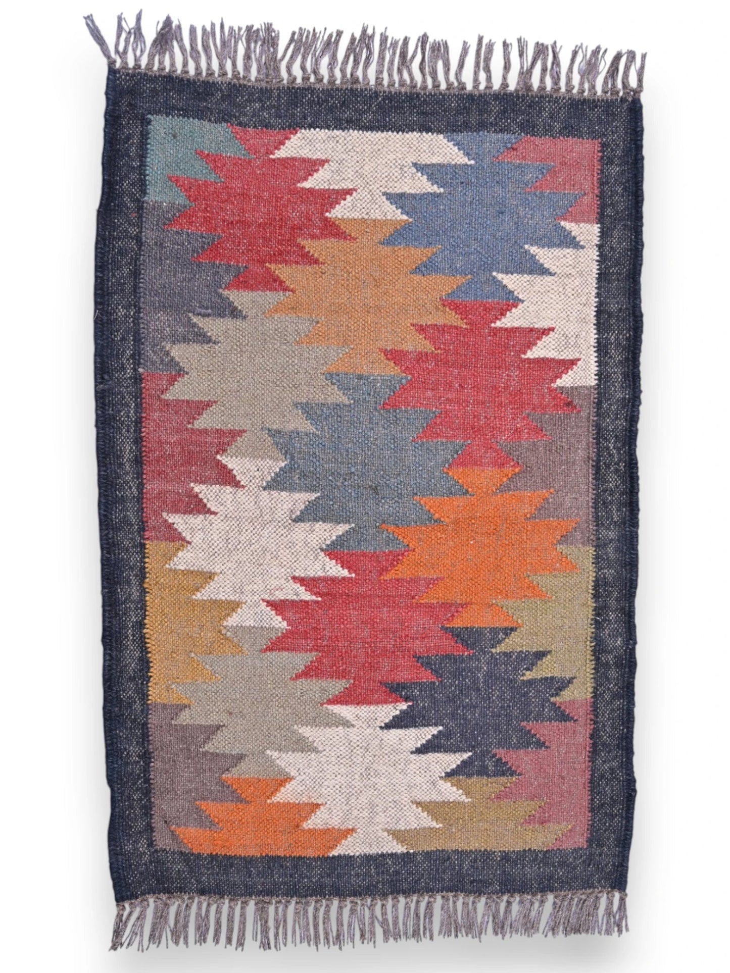 alfombras kililm pasillo 60x90 multicolor necha a mano en fibras naturales
