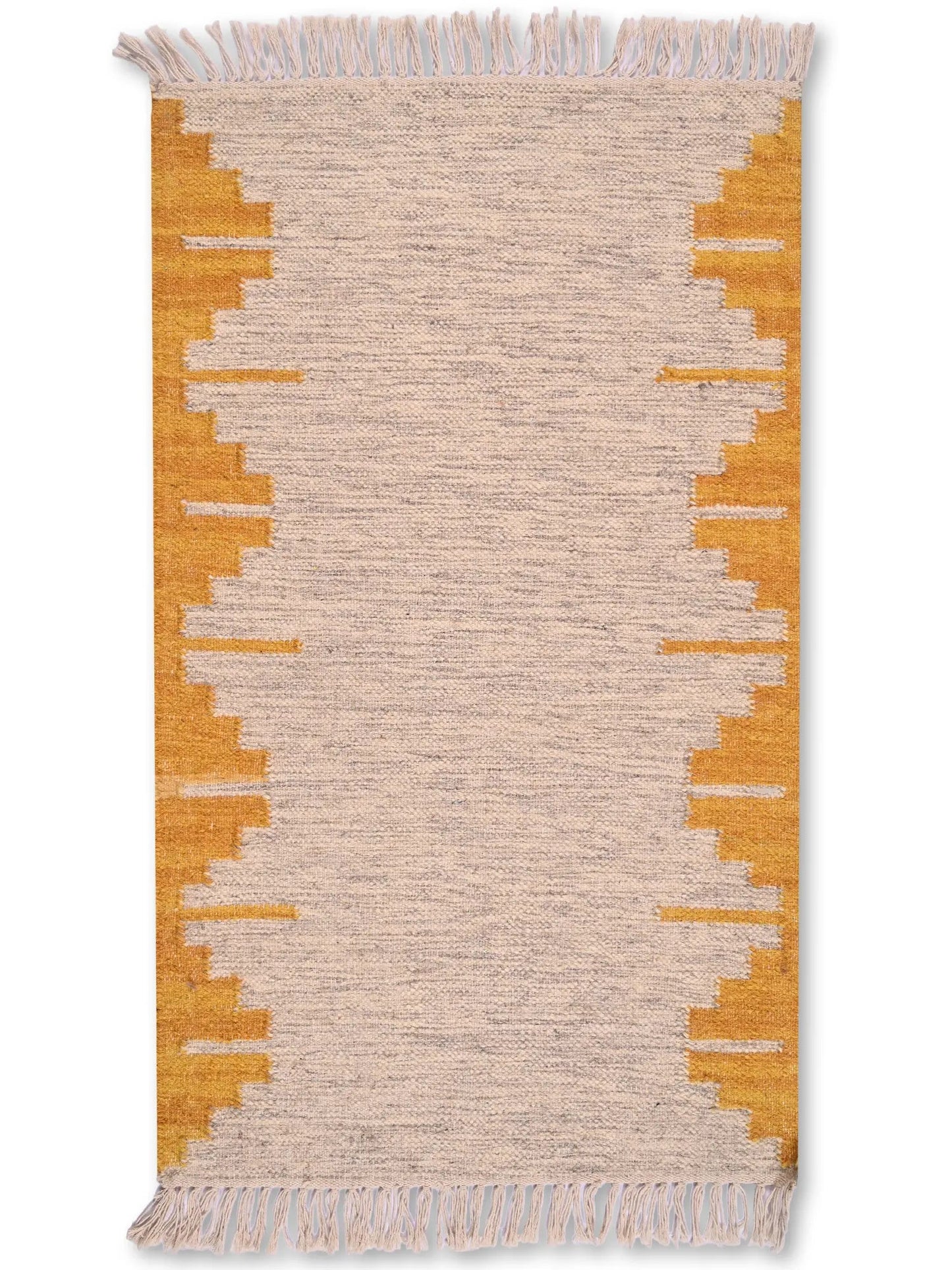 alfombras kililm pasillo 60x90 beige necha a mano en fibras naturales